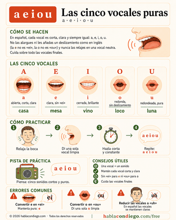 Las cinco vocales puras